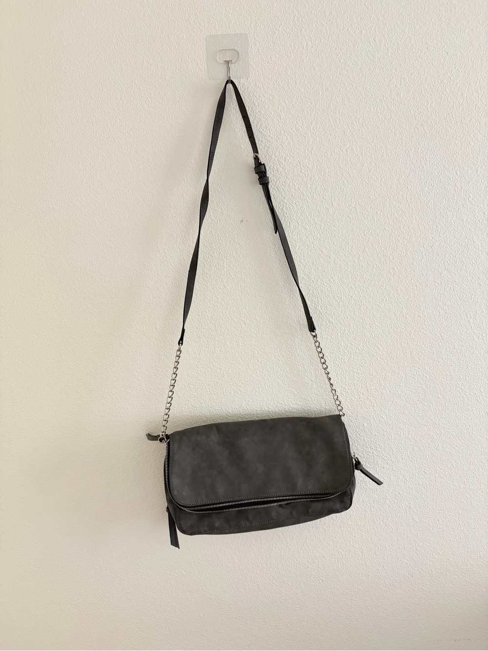 Stylish Women's Crossbody Shoulder Bag - Dark Gray